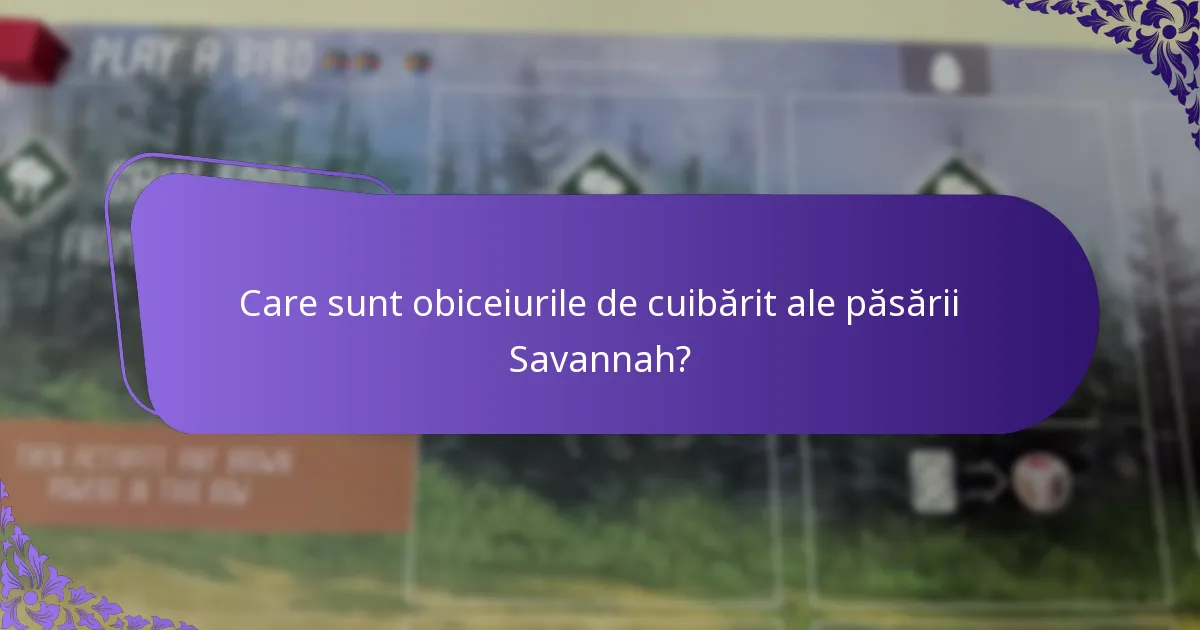 Cum sună cântecul păsării Savannah?