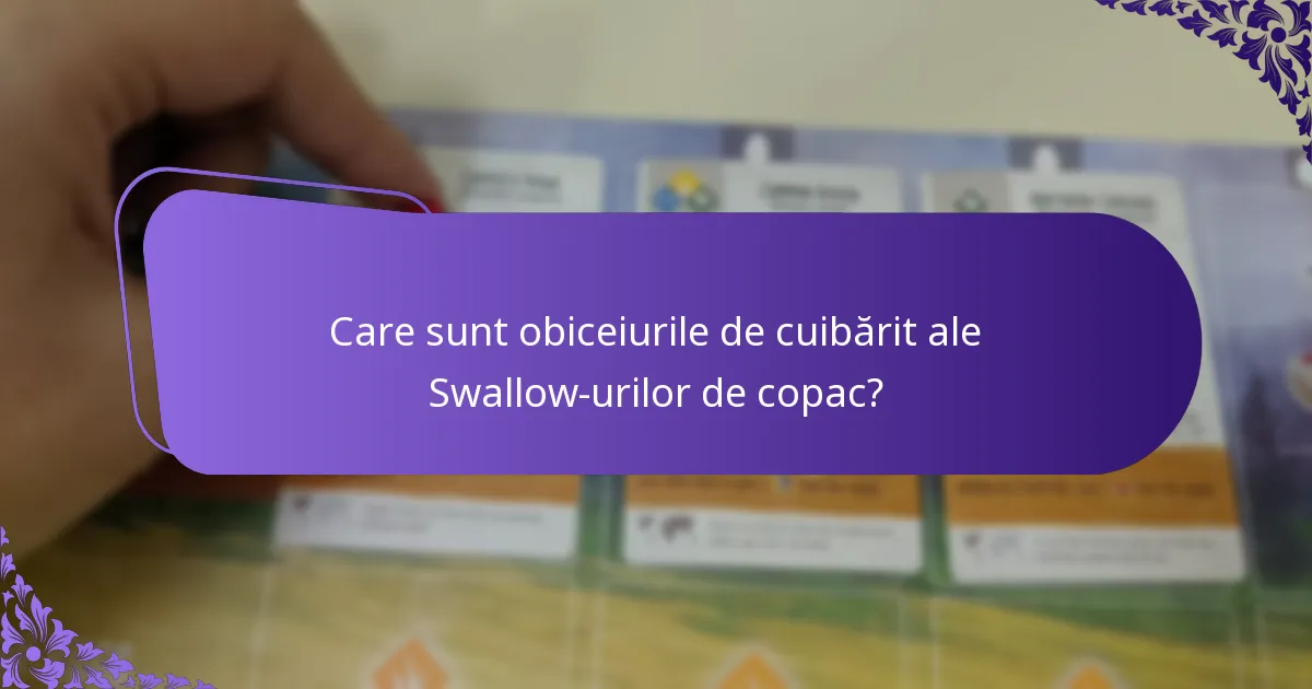 Care este dieta Swallow-urilor de copac?