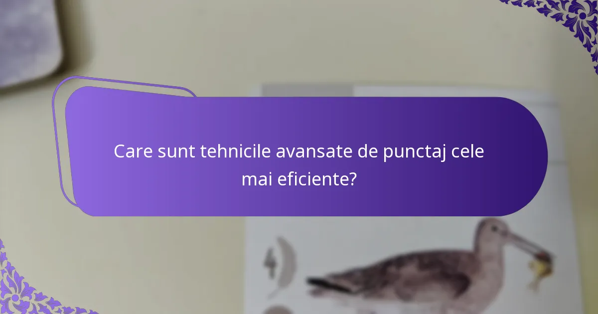 Care sunt tehnicile avansate de punctaj cele mai eficiente?