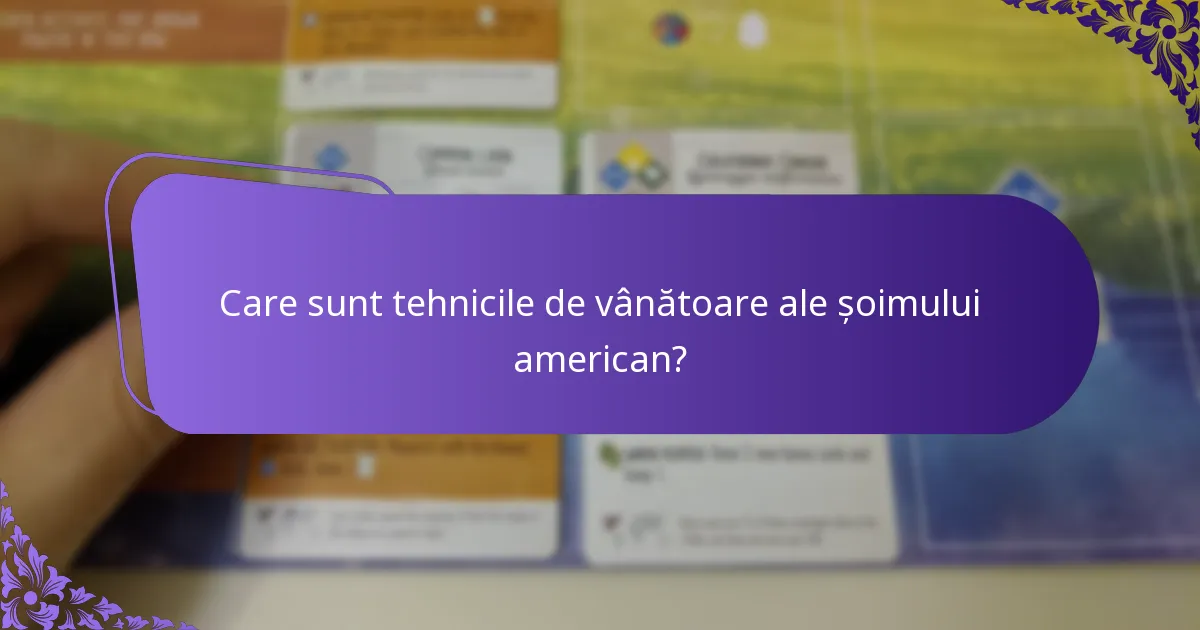 Care este dieta șoimului american?