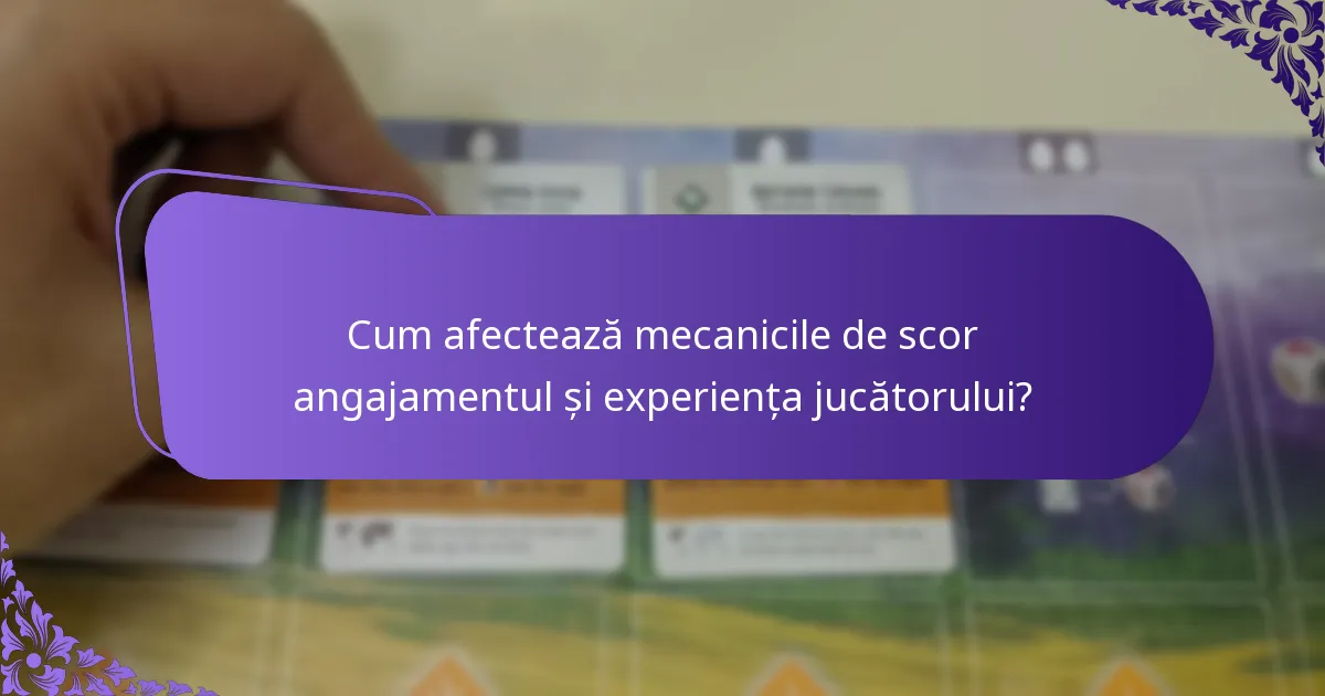 Cum afectează mecanicile de scor angajamentul și experiența jucătorului?
